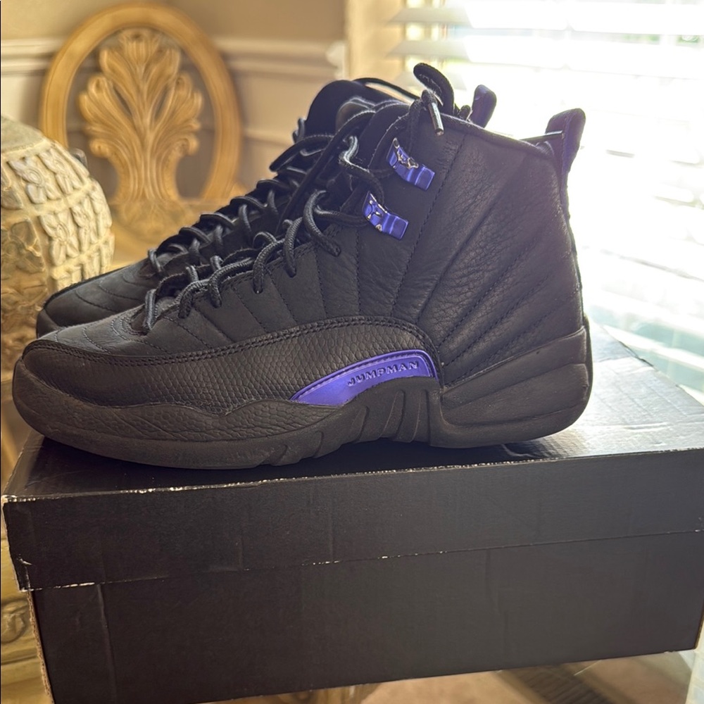 Jordan Retro 12 Black&Purple Sneakers - Picture 4 of 9